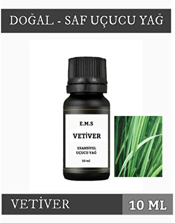 VETİVER Uçucu Yağ Buhurdanlık Esansı Oda Kokusu DİFÜZÖR Uçucu Esansiyel Yağ Buhur Yağı 10 ML.