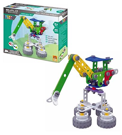 Build Technic Set, 88 Parça Tak-Sök Yüksek Vinç Block Yapı Seti