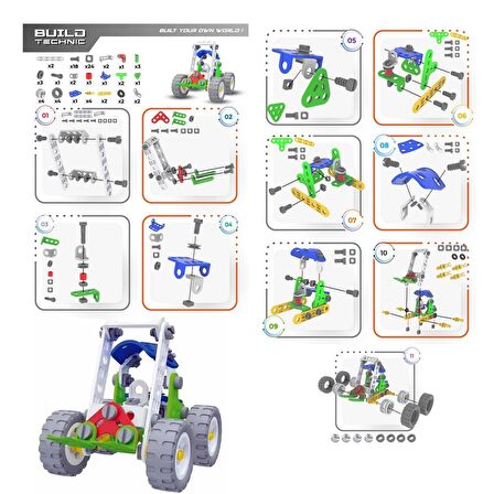 Build Technic Set, 82 Parça Tak-Sök Forklift Block Yapı Seti