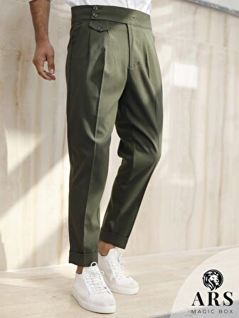 ARS MAGİC BOX YENİ SEZON PAMUK BAGGY ÇİFT PİLELİ RAHAT KESİM VE METAL TOKALI STANDART BOY PANTALON