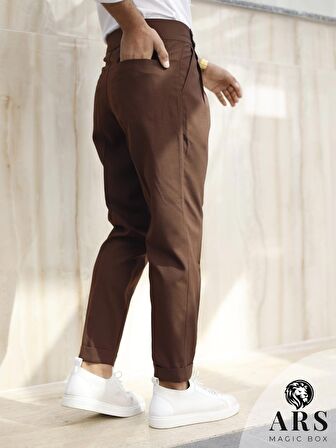 ARS MAGİC BOX YENİ SEZON PAMUK BAGGY ÇİFT PİLELİ RAHAT KESİM VE METAL TOKALI STANDART BOY PANTALON