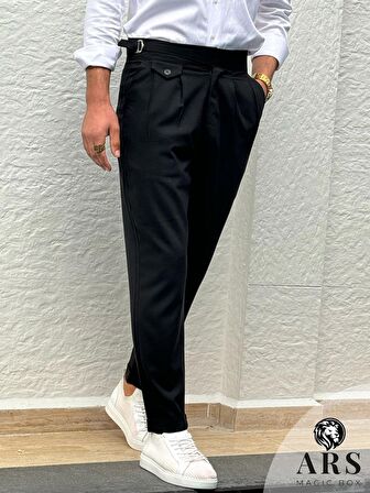 ARS MAGİC BOX YENİ SEZON PAMUK BAGGY ÇİFT PİLELİ RAHAT KESİM VE METAL TOKALI STANDART BOY PANTALON