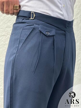 ARS MAGİC BOX YENİ SEZON PAMUK BAGGY ÇİFT PİLELİ RAHAT KESİM VE METAL TOKALI STANDART BOY PANTALON