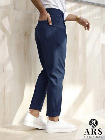 ARS MAGİC BOX YENİ SEZON PAMUK BAGGY ÇİFT PİLELİ RAHAT KESİM VE METAL TOKALI STANDART BOY PANTALON