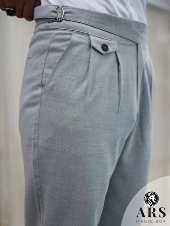ARS MAGİC BOX YENİ SEZON PAMUK BAGGY ÇİFT PİLELİ RAHAT KESİM VE METAL TOKALI STANDART BOY PANTALON