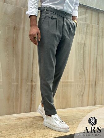 ARS MAGİC BOX YENİ SEZON PAMUK BAGGY ÇİFT PİLELİ RAHAT KESİM VE METAL TOKALI STANDART BOY PANTALON