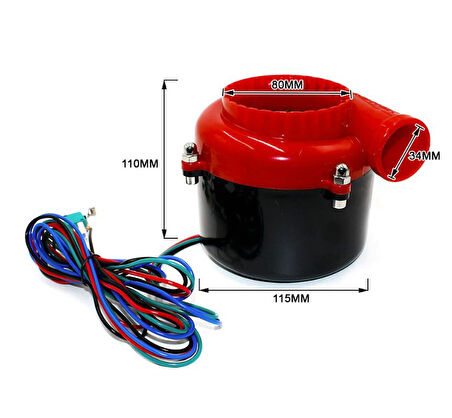 Elektrikli Blow Off Turbo Basınç Sesi Tüm Araçlara Uyumlu 12v