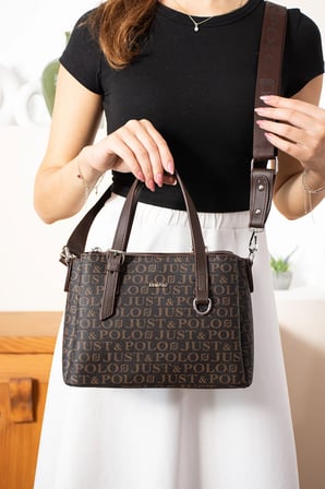 El Cantasi KADIN EL VE OMUZ CANTASI YENI SEZON EBAT: BOY 18 CM EN 25 CM KAHVE Just Polo JPM2203