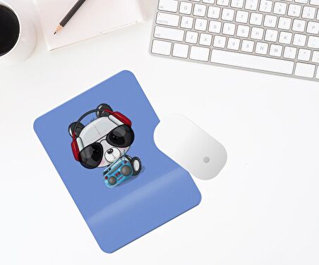 Panda Baskılı Bilek Destekli Mouse Pad 