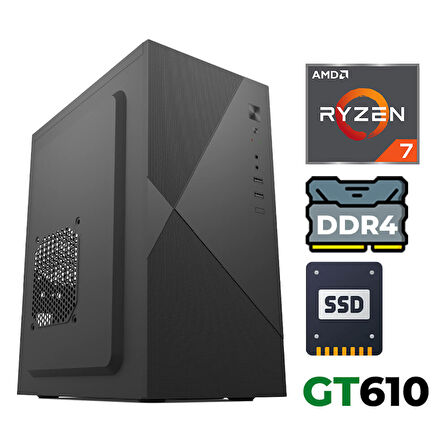 Xaser Xsr1219 Ryzen 7 5700X 32GB Ram 1TB SSD 2GB GT610 Ultra Performanslı Ofis Bilgisayarı