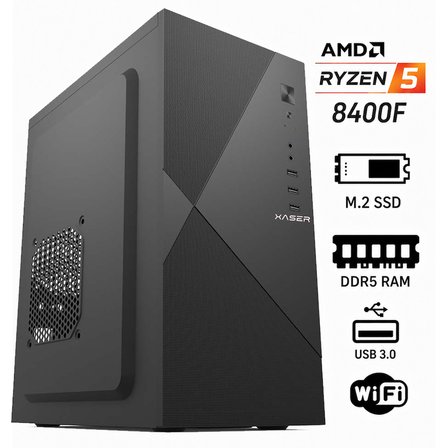 Xaser OfficeX100 Ryzen 5 8400F 16GB DDR5 Ram 256GB M.2 SSD GT610 Ekran Kartı Ofis Bilgisayarı