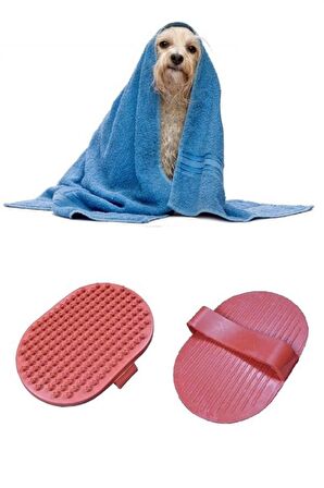 Ergonomik Masajlı Evcil Hayvan Kedi Köpek Yıkama Fırçası Aparatı (3984)