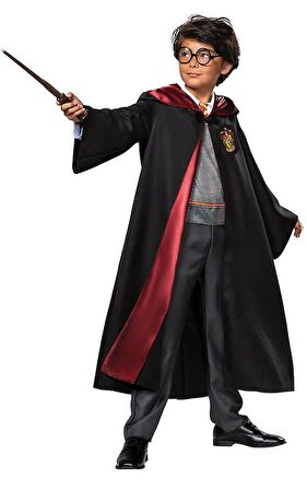 Harry Potter Gryffindor Cübbe Çocuk Boy - Harry Potter Kostümü 7-8 Yaş (3984)