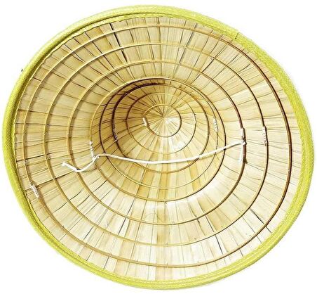 Naturel Renk Hasır Malzeme Bali Şapkası 42x35 cm (3984)