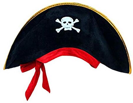 Kaptan Jack Kadife Çocuk Boy Korsan Şapkası (3984)