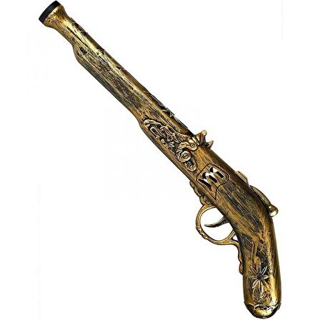 Eskitilmiş Desenli Plastik Oyuncak Korsan Tabancası 40 cm (3984)