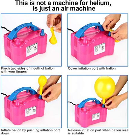 Elektrikli Balon Pompası Çift Uçlu Çift Çıkışlı Balon Makinası (3984)