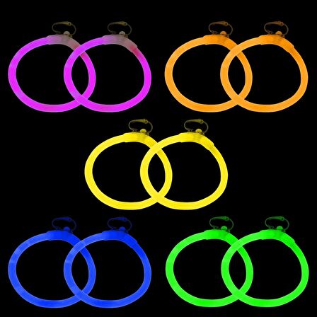 Karanlıkta Parlayan Glow Stick Küpeler Glow Partisi Küpeleri 6 Çift 12 Adet (3984)