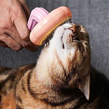 Plastik Pembe Evcil Hayvan Bakım  Pet Fırçası Çok Amaçlı Pet Fırçası Pembe (3984)