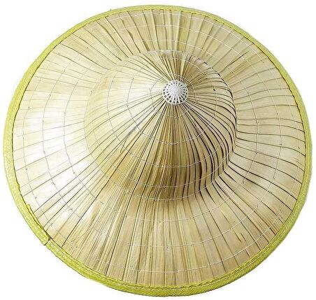 Naturel Renk Hasır Malzeme Bali Şapkası 42x35 cm (3984)