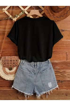 Unisex Q Maça Kızı Baskılı Tasarım Tshirt