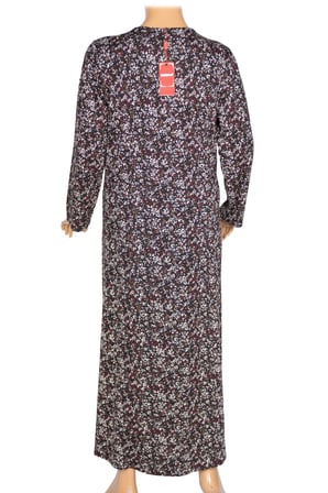 Hesna Kadın Demet Büyük Beden Kuplu Boydan Siyah Elbise Desen 4