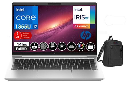 HP Elitebook 640 G10  İntel Core i7 1355U 64gb 2tb Ssd 14" Fhd Freedos Taşınabilir Bilgisayar ELİT8A571EA16+WeblegelsinÇanta