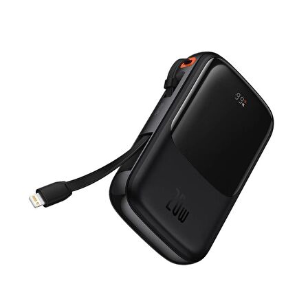 Baseus Mini 20 W Iphone 13 13 Pro 13 Pro Max 10000 mAh Hızlı Şarj Powerbank Siyah 