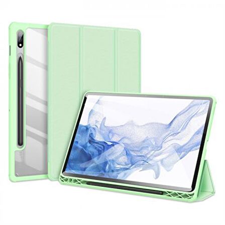 Polham Samsung Galaxy Tab S8 (X700-X706) Tablet Kılıfı,Kalem Yerli Standlı Manyetik Uyku Modlu