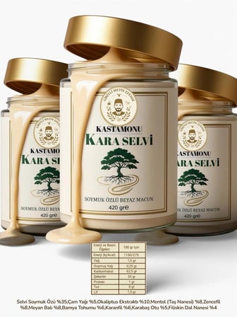 3 Kavanoz Giritli Metin Efendi Kastamonu Soymuk Özlü Beyaz Yalamuk Macun 3 x 420 gr
