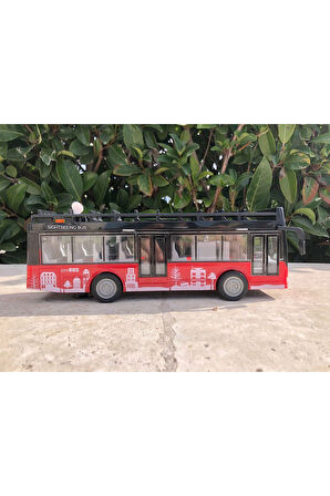 Sesli Işıklı Oyuncak Otobüs Şehir Yolcu Otobüsü Şehir Otobüsü City Bus Üstü Koltuklu Turist Otobüsü