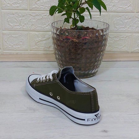Fiyra 554 Haki Kısa Unisex Sneaker Keten Spor Ayakkabı