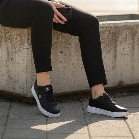 Crosberg 308 Siyah- Beyaz Spor Ayakkabı