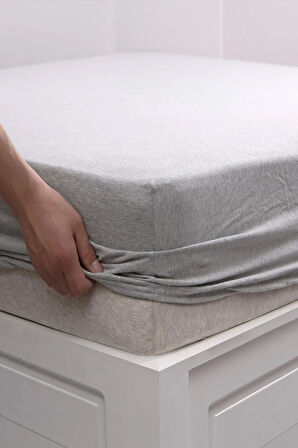 | RANFORCE | PAMUKLU GRİ TEK / ÇİFT KİŞİLİK EKONOMİK LASTİKLİ ÇARŞAF | 8 RENK | FITTED |