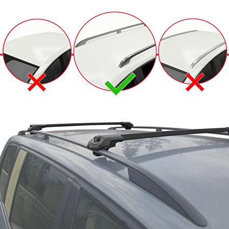 Citroen Berlingo (M49) 1996-2003 Arası ile Uyumlu ACE-1 Ara Atkı Tavan Barı Siyah 2 Adet