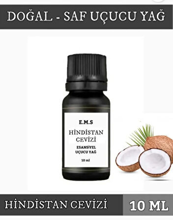 HİNDİSTAN CEVİZİ Uçucu Yağ Buhurdanlık Esansı Oda Kokusu DİFÜZÖR Uçucu Esansiyel Yağ Buhur Yağı 10 ML HİNDİSTAN CEVİZİ YAĞI.