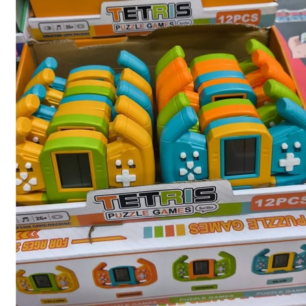 1 Adet Nostaljik Mini Tetris Yarasa El Oyun Konsolu 14x9 cm | 2 Adet AAA Pil Hediyeli | Retro LCD Ta