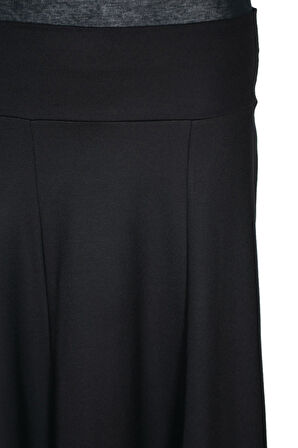 Barem Kadın Laden Korsajlı Çelikli Orta Kalın 6 Parçalı Siyah Etek