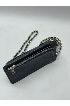 kadin omuz cantasi capraz askili canta gunluk canta Kadin Telefonluk Gofraj Kumas Siyah Just Polo JPM1013