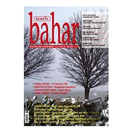 Berfin Bahar Aylık Kültür, Sanat ve Edebiyat Dergisi Sayı: 168