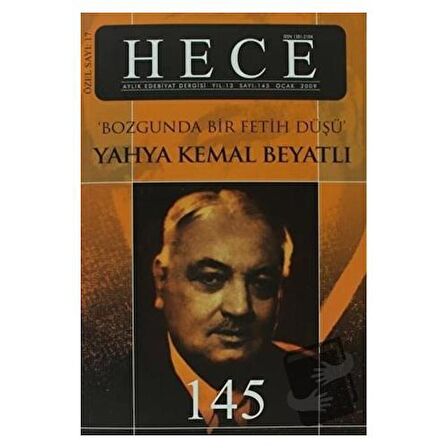 Hece Aylık Edebiyat Dergisi Yahya Kemal Beyatlı Özel Sayı: 17 - 145 (Ciltsiz)