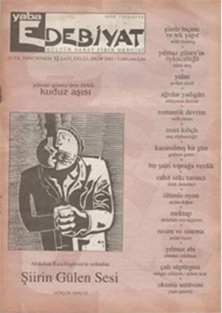 Yaba Edebiyat Dergisi Sayı: 12
