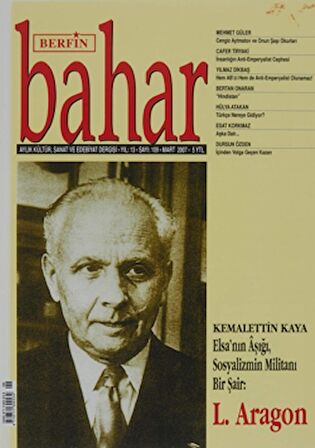 Berfin Bahar Aylık Kültür, Sanat ve Edebiyat Dergisi Sayı: 109