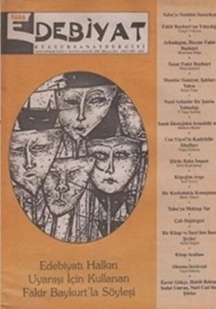 Yaba Edebiyat Dergisi Sayı: 1
