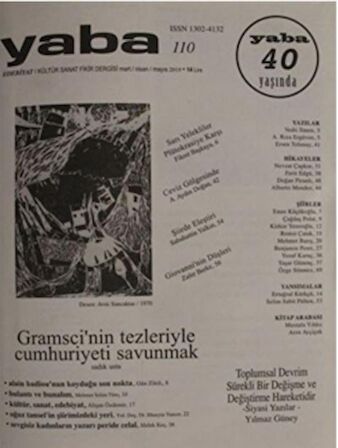 Yaba Edebiyat Dergisi Sayı: 110 Mart - Nisan - Mayıs 2019