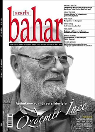 Berfin Bahar Aylık Kültür Sanat ve Edebiyat Dergisi Sayı: 259 Eylül 2019