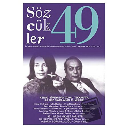 Sözcükler Dergisi Sayı: 49 Mayıs -Haziran 2014