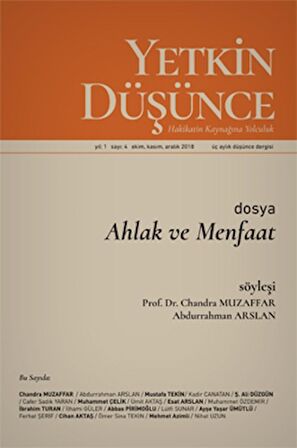 Yıl: 1 Sayı: 4 Ekim, Kasım, Aralık 2018