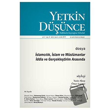 Yıl: 2 Sayı: 8 Ekim - Kasım - Aralık 2019