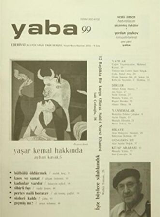 Yaba Edebiyat Dergisi Sayı: 99 Nisan-Mayıs-Haziran 2016